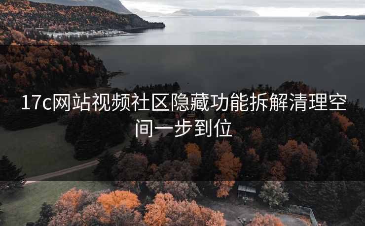 17c网站视频社区隐藏功能拆解清理空间一步到位