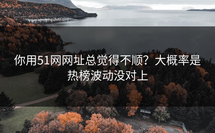 你用51网网址总觉得不顺？大概率是热榜波动没对上