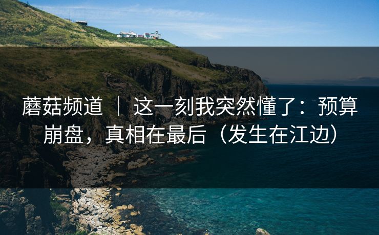 蘑菇频道 | 这一刻我突然懂了:预算崩盘,真相在最后(发生在江边) 蘑菇频道 | 这一刻我突然懂了:预算崩盘,真相在最后(发生在江边)